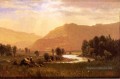 Figures dans un fleuve Hudson Paysage Albert Bierstadt